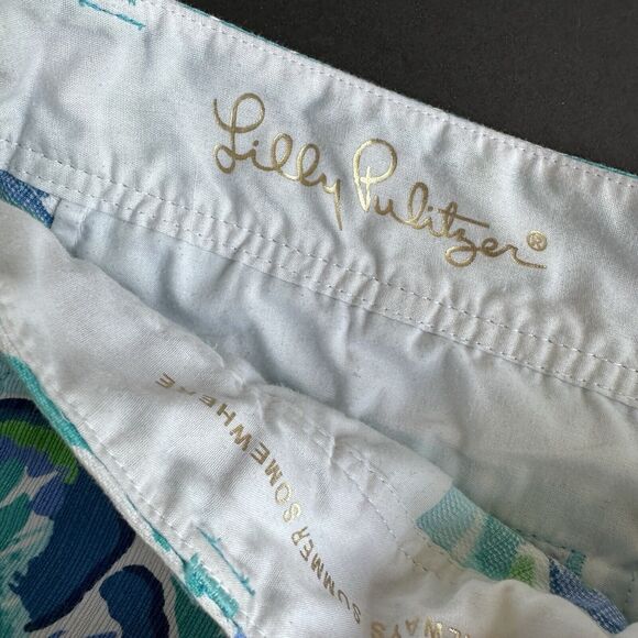 Lilly Pulitzer The Walsh Short “Agate Green Lazy River” Size 6 Blue - Picture 5 of 10